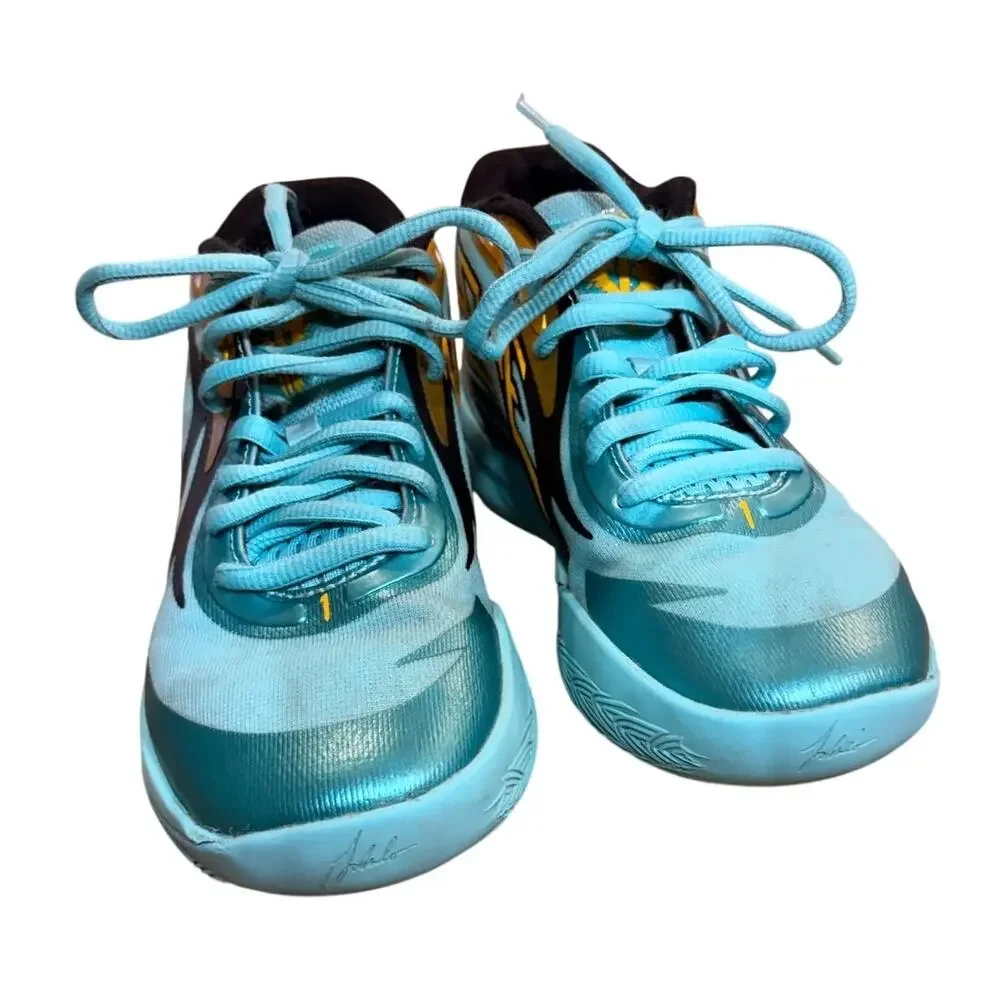 PUMA MB.02 Honeycomb Basketball Shoes Lamelo‎ Ball Youth Size 4 Blue